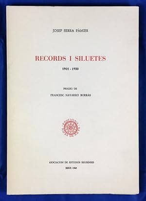 Imagen del vendedor de Records i siluetes 1901-1930 a la venta por Els llibres de la Vallrovira