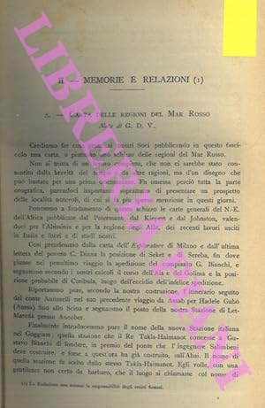 Carta delle regioni del Mar Rosso.