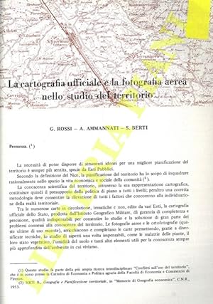 La cartografia ufficiale e la fotografia aerea nello studio del territorio.