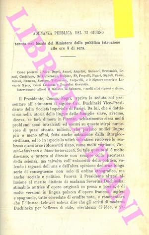 Esposizione del Vice-Presidente conte Miniscalchi del suo sistema di trascrizione dei nomi geogra...