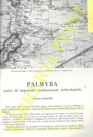 Bild des Verkufers fr Palmyra centro di imponenti testimonianze archeologiche. zum Verkauf von Libreria Piani
