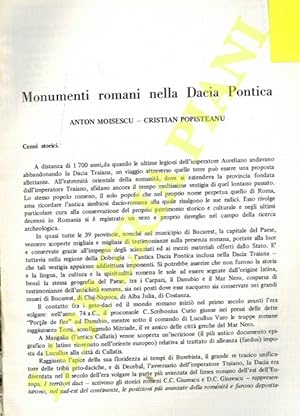Monumenti romani dalla Dacia Pontica.