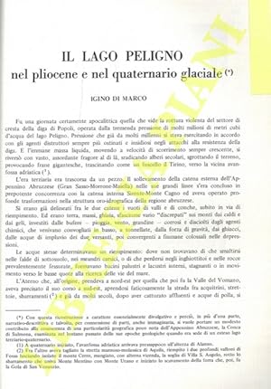 Il lago Peligno nel Pliocene e nel Quaternario Glaciale.