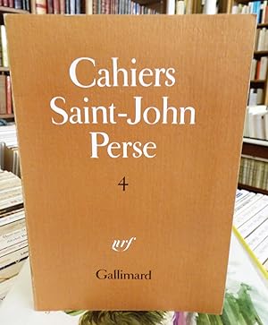 cahiers SAINT JOHN PERSE tome 4