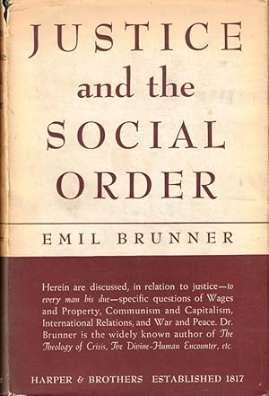 Seller image for Justice and the Social Order for sale by Kenneth Mallory Bookseller ABAA