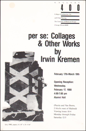 Seller image for per se : Collages & Other Works by Irwin Kremen for sale by Specific Object / David Platzker