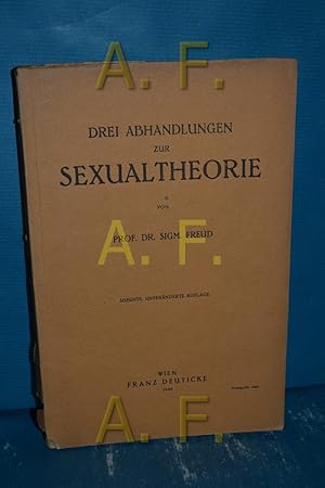 Bild des Verkufers fr Drei Abhandlungen zur Sexualtheorie zum Verkauf von Antiquarische Fundgrube e.U.