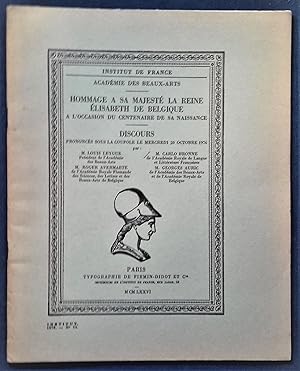 Seller image for Hommage  sa Majest la Reine Elisabeth de Belgique,  l'occasion du centenaire de sa naissance. for sale by Librairie Pique-Puces