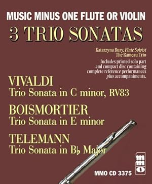 Seller image for 3 Trio Sonatas: Vivaldi, Boismorter and Telemann: Music Minus One Flute or Violin by Music Minus One [Paperback ] for sale by booksXpress