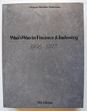 Bild des Verkufers fr Who's Who in Finance and Industry, 1996-1997 zum Verkauf von Kazoo Books LLC