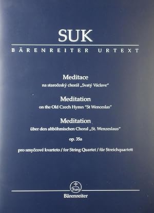 Image du vendeur pour Meditation on the Old Czech Hymn "St Wenceslas", for String Quartet, Op.35a, Miniature Score (Urtext) mis en vente par Austin Sherlaw-Johnson, Secondhand Music