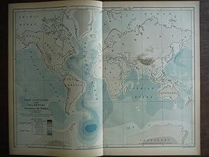 Image du vendeur pour Universal Cyclopaedia and Atlas Map of Land Altitudes and Sea Depths Throughout the World- Original (1902) mis en vente par Imperial Books and Collectibles