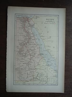 Universal Cyclopaedia and Atlas Map of Egypt - Original (1902)