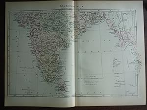 Image du vendeur pour Universal Cyclopaedia and Atlas Map of Southern India - Original (1902) mis en vente par Imperial Books and Collectibles