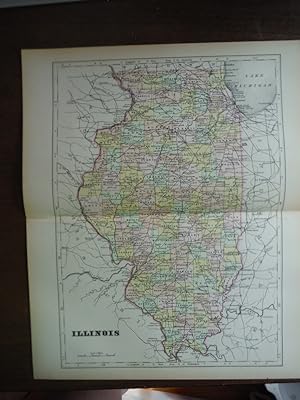 Image du vendeur pour Universal Cyclopaedia and Atlas Map of Illinois Original (1902) mis en vente par Imperial Books and Collectibles