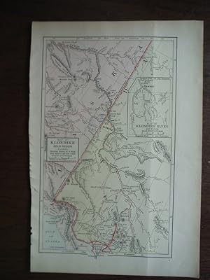 Image du vendeur pour Universal Cyclopaedia and Atlas Map of the Klondike Gold Region Canada - Original (1902) mis en vente par Imperial Books and Collectibles