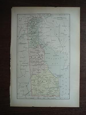 Image du vendeur pour Universal Cyclopaedia and Atlas Map of Delaware Original (1902) mis en vente par Imperial Books and Collectibles