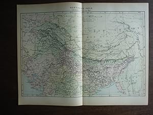 Image du vendeur pour Universal Cyclopaedia and Atlas Map of Northern India - Original (1902) mis en vente par Imperial Books and Collectibles