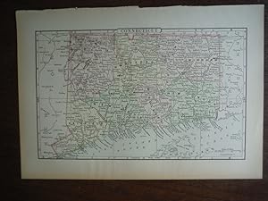 Image du vendeur pour Universal Cyclopaedia and Atlas Map of Connecticut - Original (1902) mis en vente par Imperial Books and Collectibles