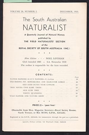 The South Australian Naturalist Vol.28 No.2 December 1953