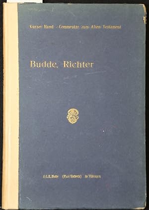 Seller image for Das Buch der Richter (= Kurzer Hand-Commentar zum Alten Testament, Abteilung VII). for sale by Antiquariat  Braun