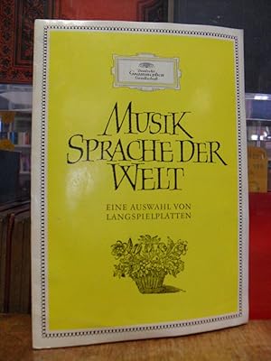 Bild des Verkufers fr Musik Sprache der Welt - Eine Auswahl von Langspielplatten, (Verkaufsprospekt), zum Verkauf von Antiquariat Orban & Streu GbR