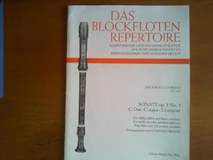 Bild des Verkufers fr Sonate op. 5 No. 3 C-Dur fr Altblockflte und Basso continuo. Partitur und 2 Stimmen. Herausgegeben von Gerhard Braun. Das Blockfltren-Repertoire - Edition Moeck 2526. zum Verkauf von Buch-Galerie Silvia Umla