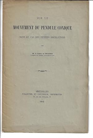 Sur le mouvement du pendule conique dans le cas des petites oscillations