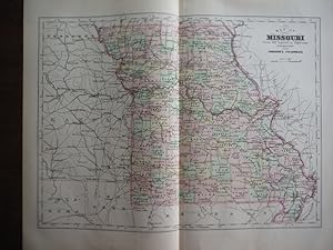 Image du vendeur pour Johnson's Map of Missoouri - Original (1895) mis en vente par Imperial Books and Collectibles