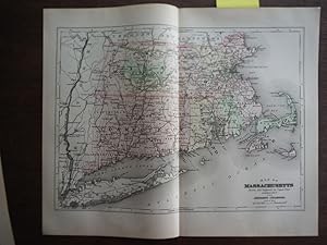 Image du vendeur pour Johnson's Map of Massachusetts - Original (1895) mis en vente par Imperial Books and Collectibles