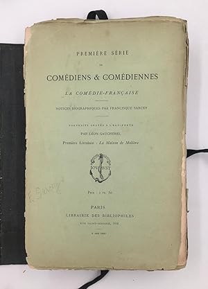 Imagen del vendedor de COMDIENS & COMDIENNES de la Comdie Franaise. Notices biographiques. PORTRAITS gravs  l'EAU-FORTE par Lon GAUCHEREL. Premire srie [cin 15 RITRATTI e una veduta all'ACQUAFORTE] *** a la venta por Libreria Le Colonne