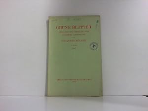 Bild des Verkufers fr Grne Bltter. Zeitschrift fr persnliche und allgemeine Lebensfragen. 43. Band, 3. Heft - 1941. zum Verkauf von Zellibooks. Zentrallager Delbrck