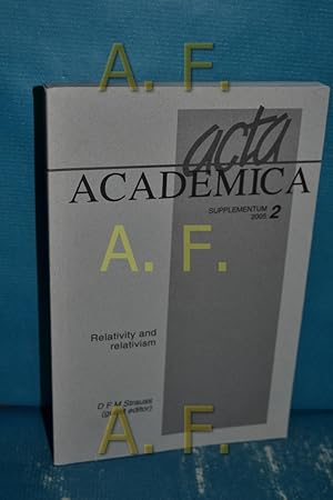 Bild des Verkufers fr Relativity and relativism : Acta Academica Supplementum 2005 (2). zum Verkauf von Antiquarische Fundgrube e.U.