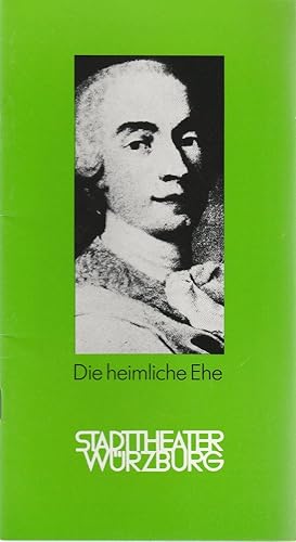 Imagen del vendedor de Programmheft Domenico Cimarosa DIE HEIMLICHE EHE Premiere 19. Dezember 1982 Spielzeit 1982 / 83 Heft 7 a la venta por Programmhefte24 Schauspiel und Musiktheater der letzten 150 Jahre