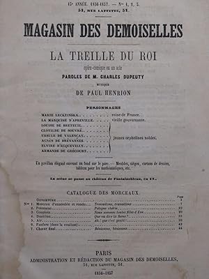 HENRION Paul La Treille du Roi Opéra Chant Piano 1857