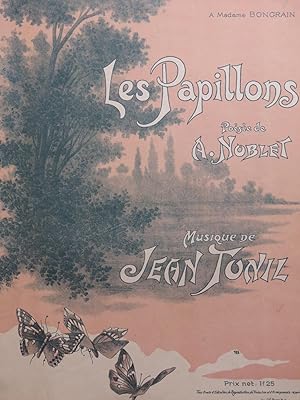 Image du vendeur pour TUNIL Jean Les Papillons Chant Piano mis en vente par partitions-anciennes