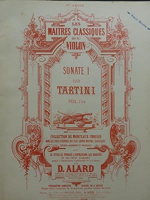 TARTINI Giuseppe Sonate I Violon Piano