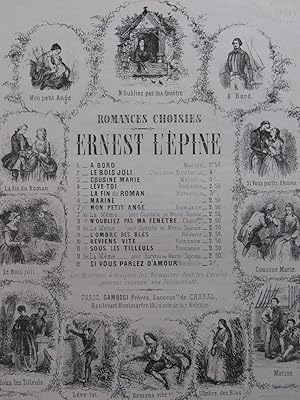 Image du vendeur pour L'PINE Ernest Mon Petit Ange Chant Piano ca1840 mis en vente par partitions-anciennes