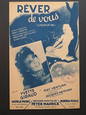 Image du vendeur pour Rver de Vous Yvette Giraud Ray Ventura Chanson 1947 mis en vente par partitions-anciennes