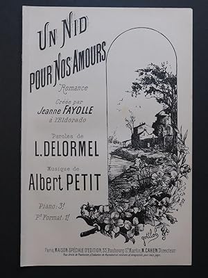 Immagine del venditore per Un Nid pour nos Amours Albert Petit Chant venduto da partitions-anciennes