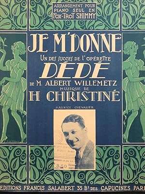 CHRISTINÉ Henri Je m'donne Piano 1921