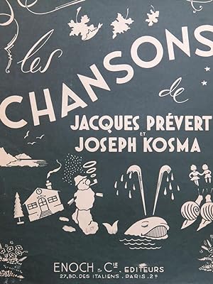 KOSMA Joseph Deux escargots s'en vont à l'enterrement Chant Piano 1946