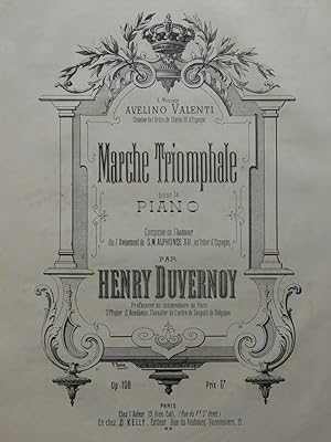 Seller image for DUVERNOY Henry Marche Triomphale Piano ca1880 for sale by partitions-anciennes
