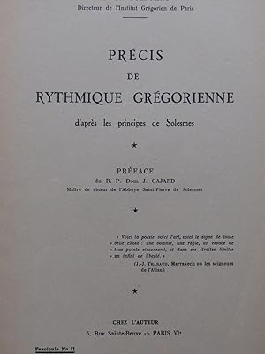 LE GUENNANT A. Précis de Rythmique Grégorienne Fascicule 2 1952