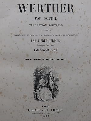 Image du vendeur pour GOETHE Werther Tony Johannot 1845 mis en vente par partitions-anciennes