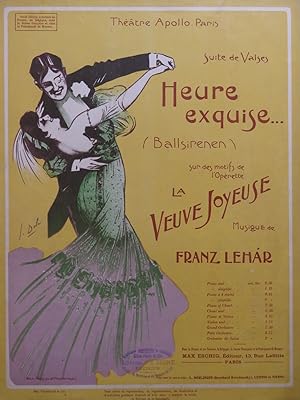 Imagen del vendedor de LEHAR Franz La Veuve Joyeuse Heure Exquise Suite de Valses Piano a la venta por partitions-anciennes