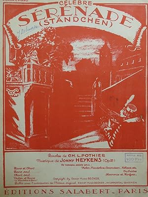 HEYKENS Jonny Sérénade Violon Piano 1920