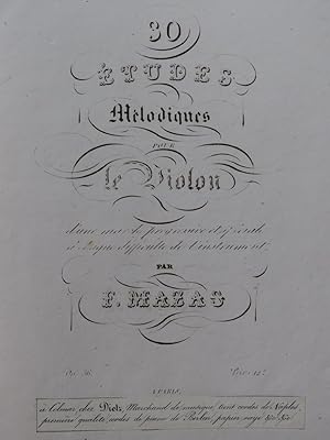 MAZAS F. 30 Etudes Mélodiques op 36 Violon ca1830