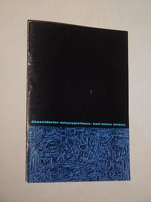 Seller image for Monatsheft des Dsseldorfer Schauspielhauses III, 1961/62 (November 1961). Programmheft GESCHICHTE GOTTFRIEDENS VON BERLICHINGEN MIT DER EISERNEN HAND dramatisiert von Goethe. Regie: Karl Heinz Stroux, Bhnenbild/ Kostme: Teo Otto. Mit Ewald Balser (Gottfried), Wolfgang Jarnach, Siegfried Siegert, Carmen-Renate Kper, Gerda Maurus, Peter Kuiper, Evelyn Balser, Ruth Pera, Maria Wimmer, Hans Wyprchtiger for sale by Fast alles Theater! Antiquariat fr die darstellenden Knste