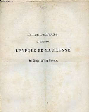 Seller image for Lettre circulaire de Monseigneur l'Evque de Maurienne au clerg de son diocse for sale by Le-Livre